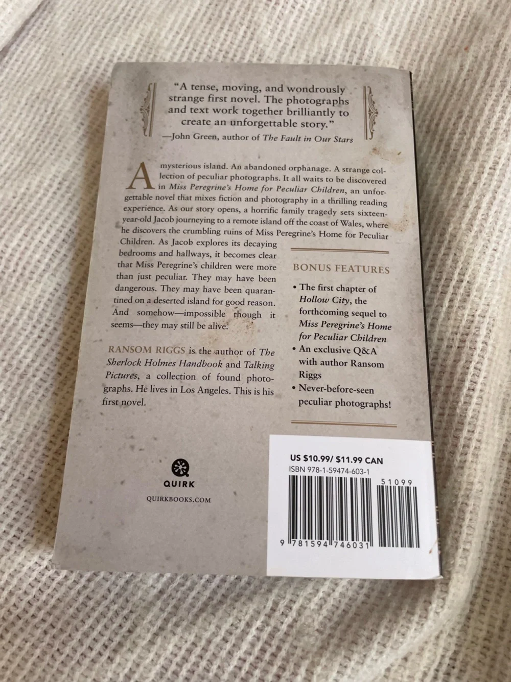 Miss Peregrine's Home for Peculiar Children Hardcover Book - Black